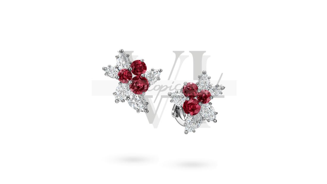 Harry Winston Ruby Gemstone Earrings